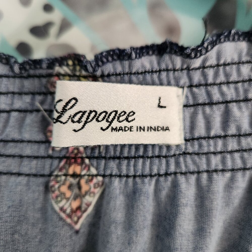 Lapogee Boho Casual Dress, Ladies size L - Picture 3 of 6